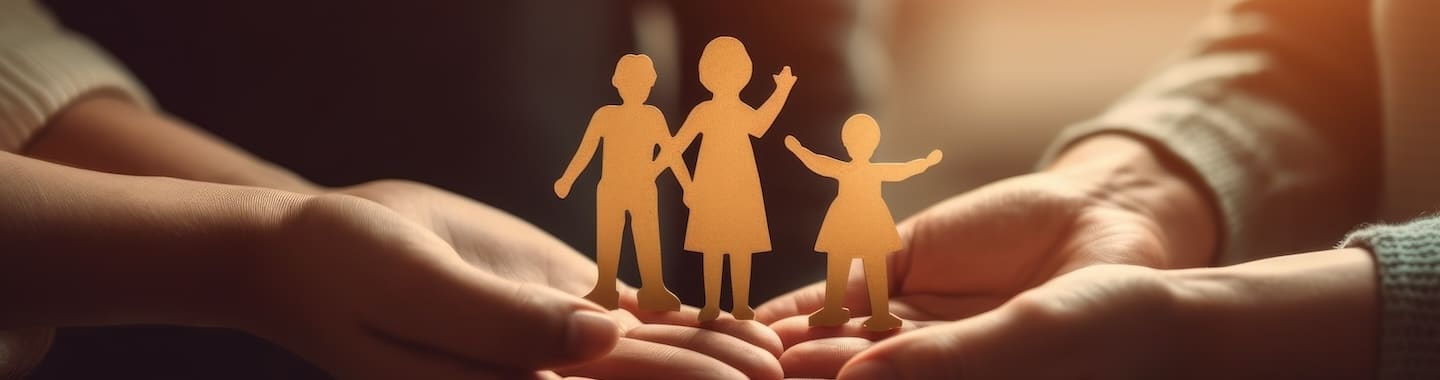 Paper family in hand.